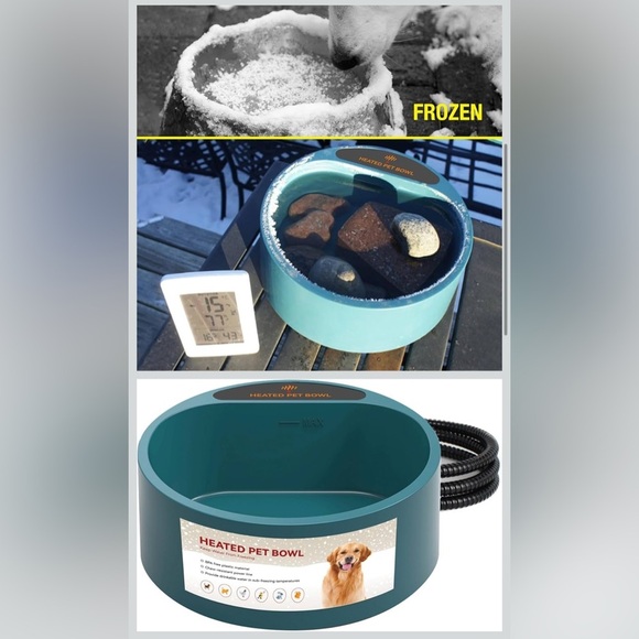 Heated Pet Bowl in Teal (063) - Picture 2 of 3